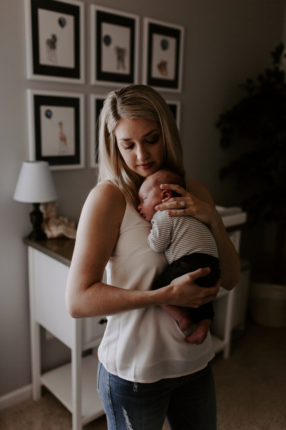 In home lifestyle newborn session by Greensboro Winston-Salem, NC Photographer | Kayli LaFon Photography