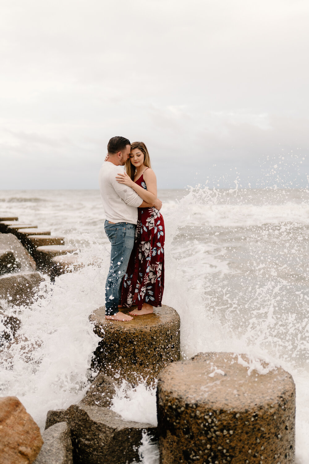 Adventurous &amp; Intimate Beach Engagement Session in Wilmington, NC | North Carolina Intimate Wedding and Travel Elopement Photographer