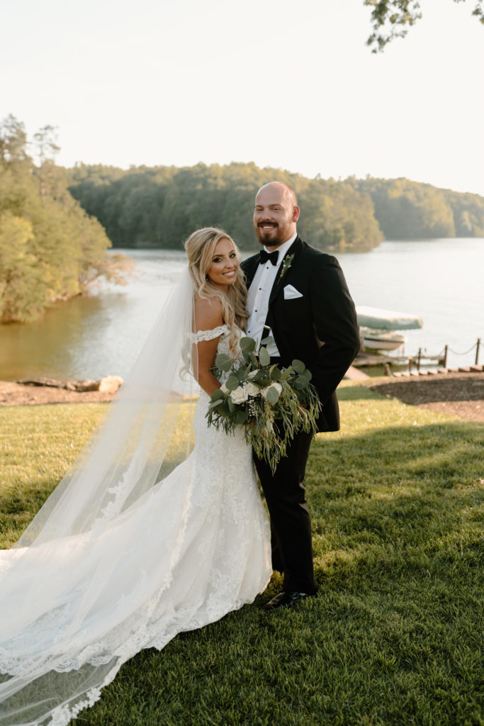 Bride and Groom formal portrait at Greensboro North Carolina Wedding by Kayli LaFon Photography