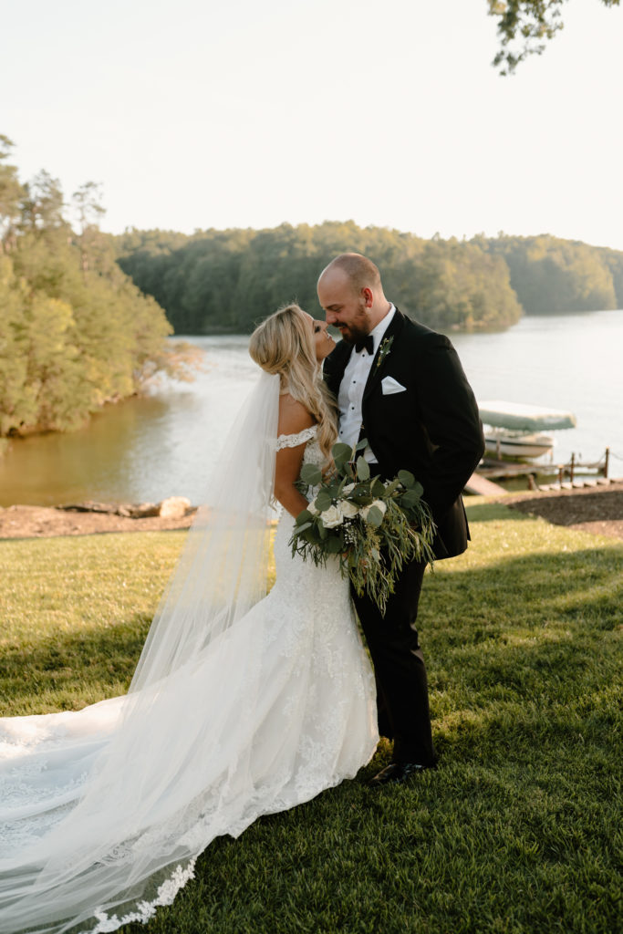 Bride and Groom's romantic newlywed portraits at their Greensboro North Carolina Wedding | by Kayli LaFon Photography