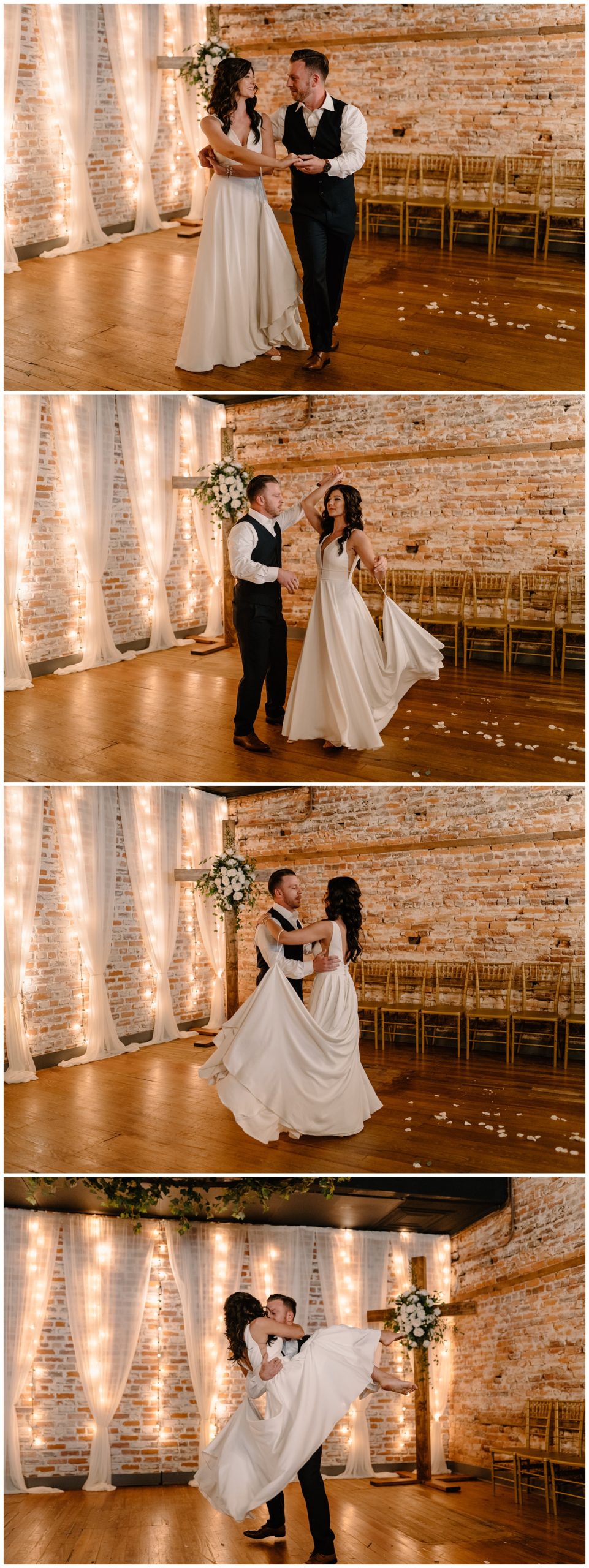 Romantic choreographed first dance at Bakery 1818