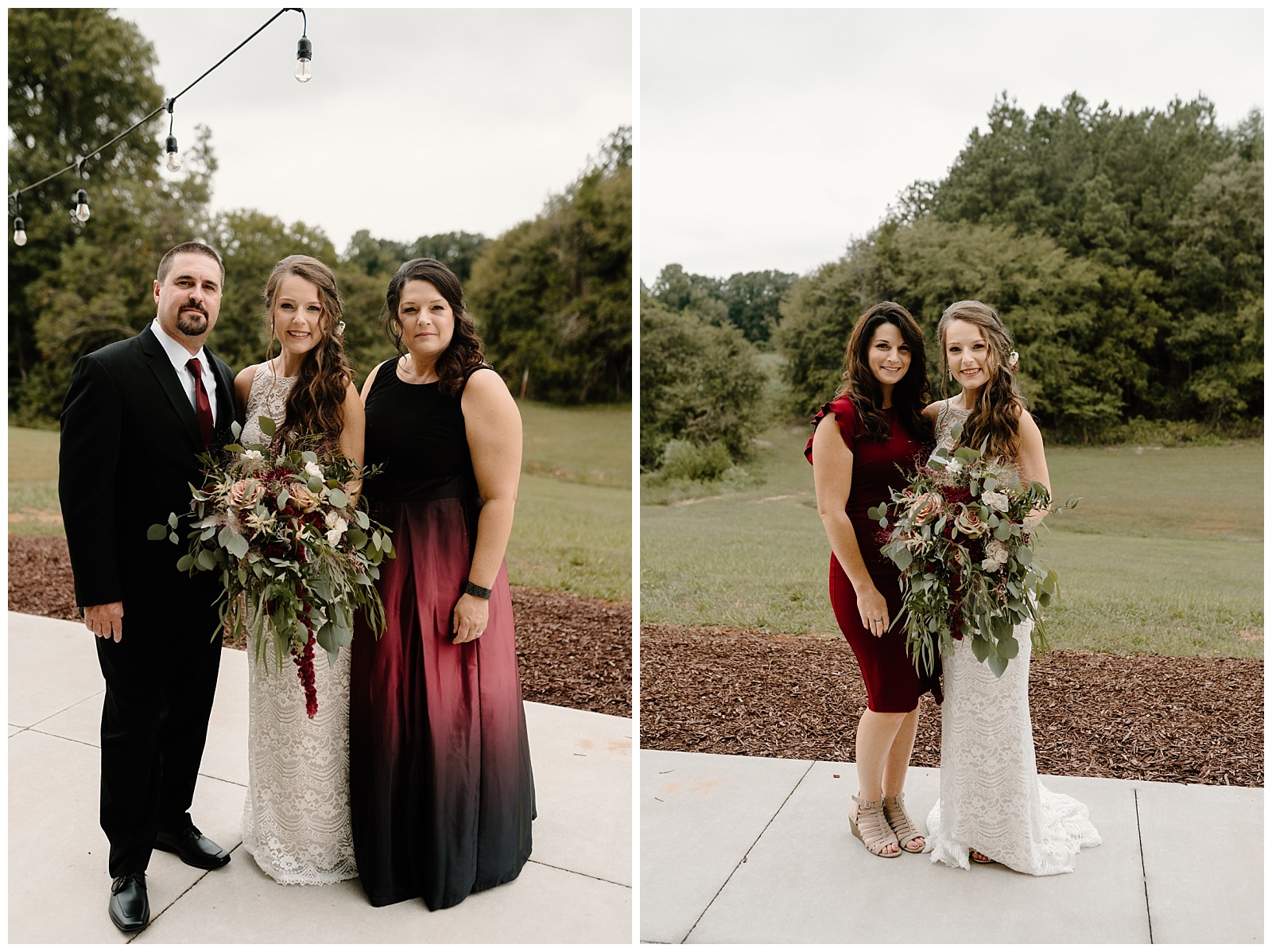 family portraits taken at a North Carolina wedding by photographer Kali LaFon