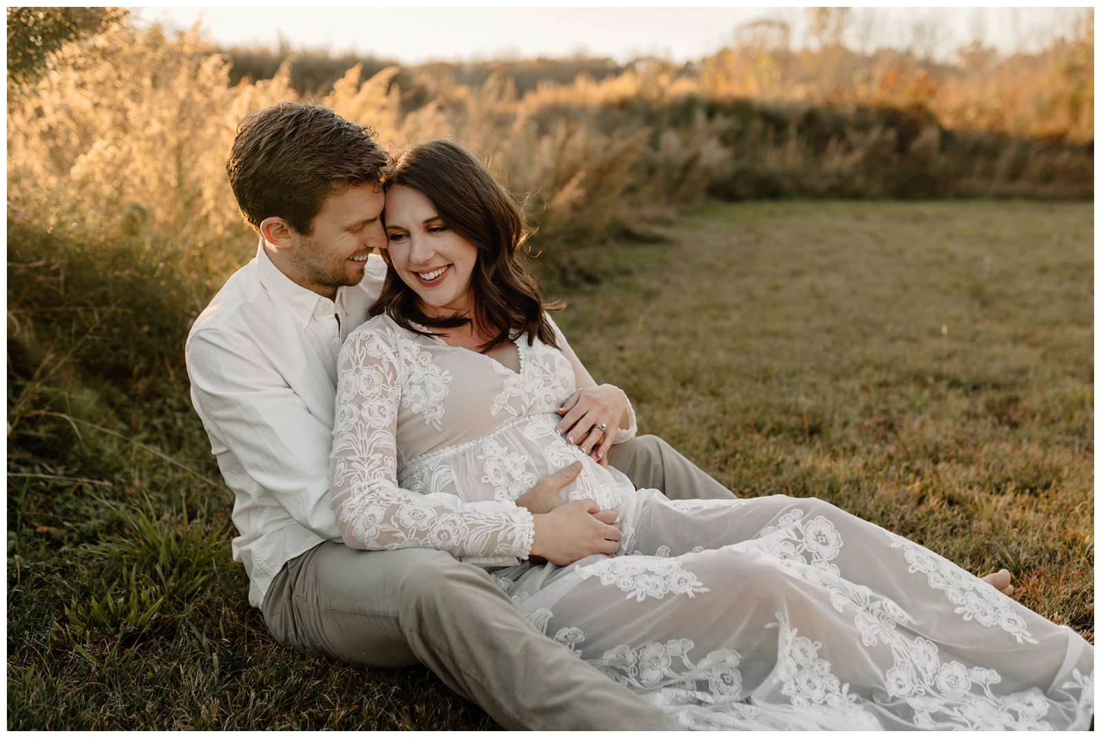 Romantic boho maternity session in Winston-Salem NC