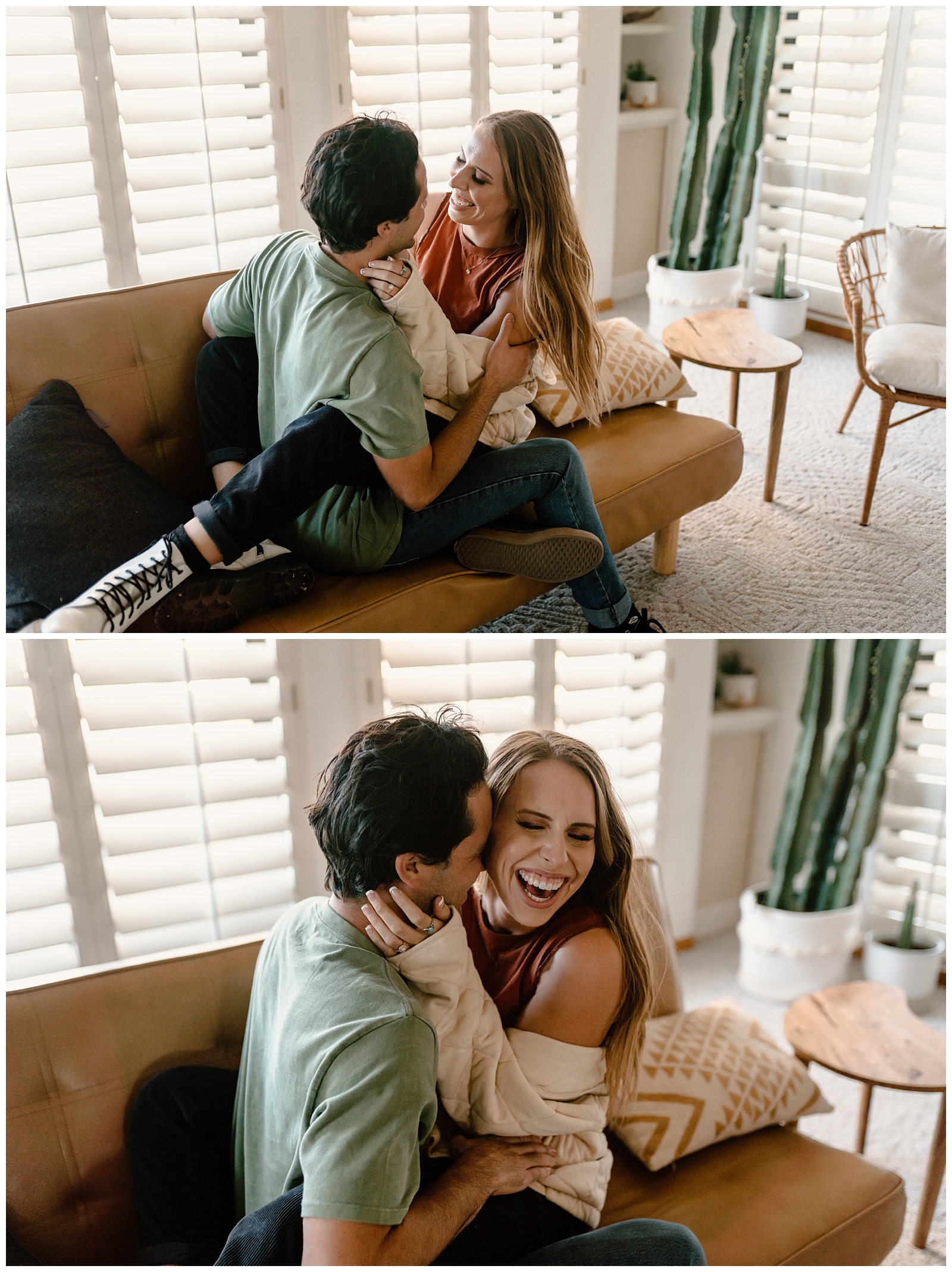 Lifestyle Couple's Session in a California Airbnb