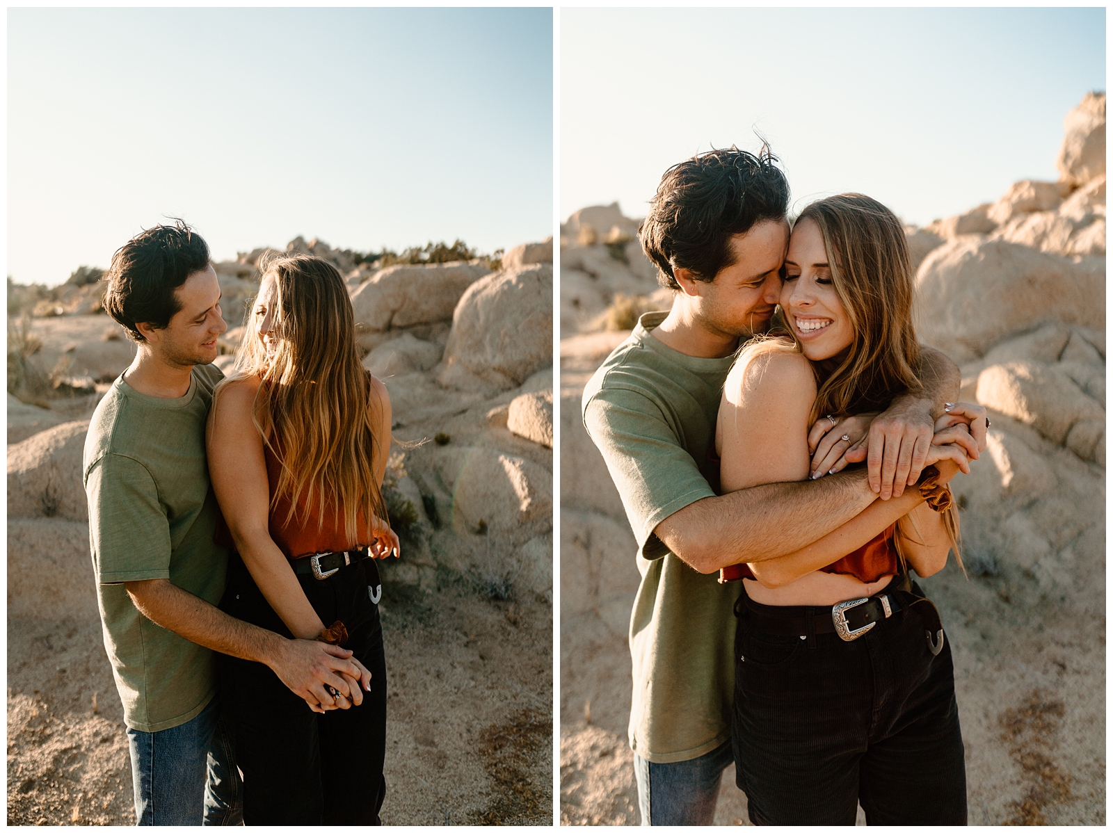Warm and cozy Joshua Tree couple's session in California