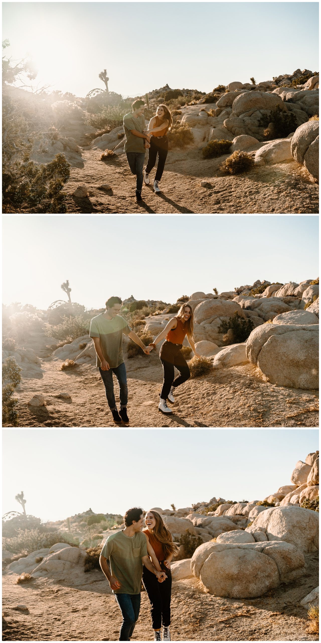 Wild engagement session in SoCal's Joshua Tree by destination elopement photographer
