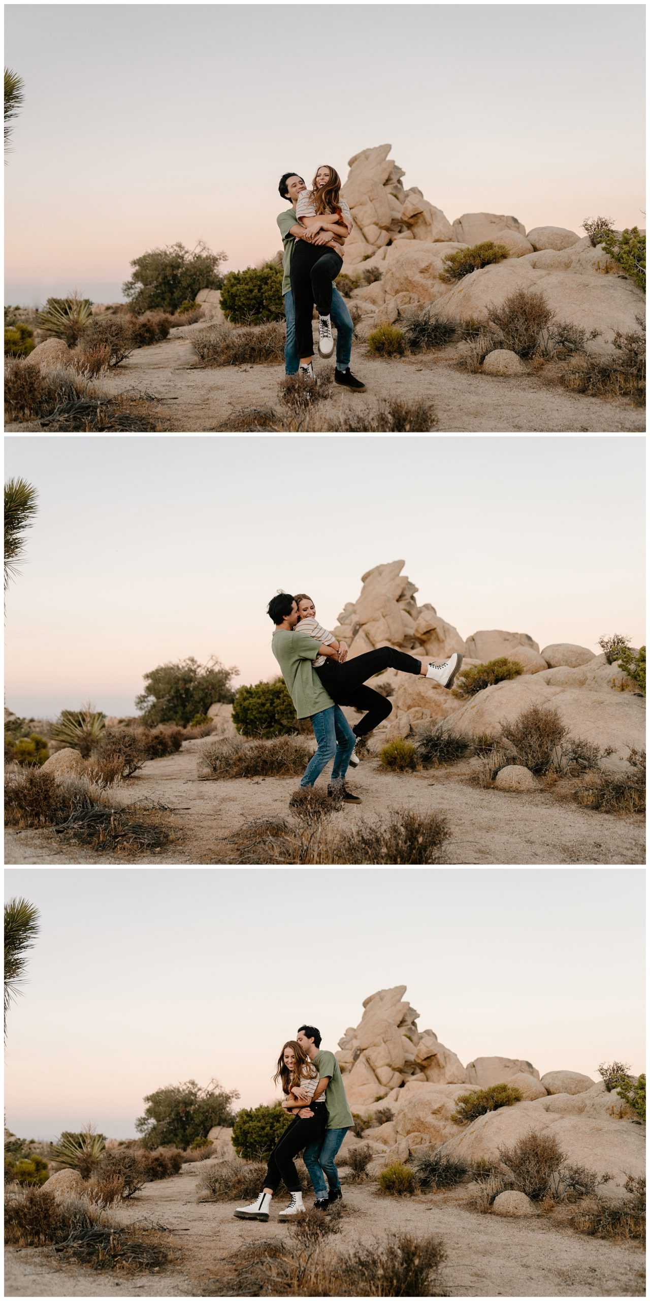 Wild and free Joshua Tree California couple's session by destination elopement photographer