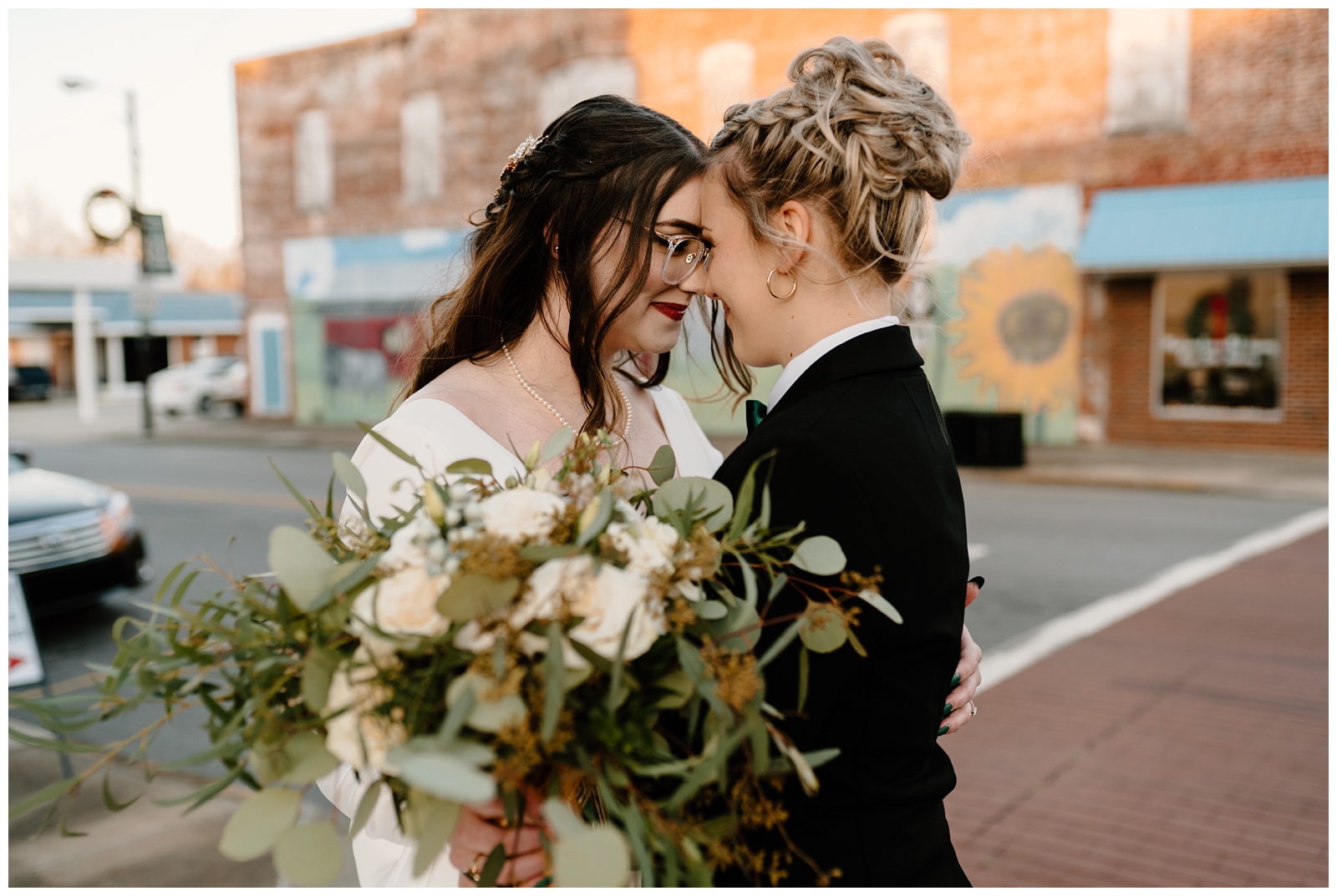 Intimate and cozy same-sex winter wedding in Madison, NC by Kayli LaFon Photography
