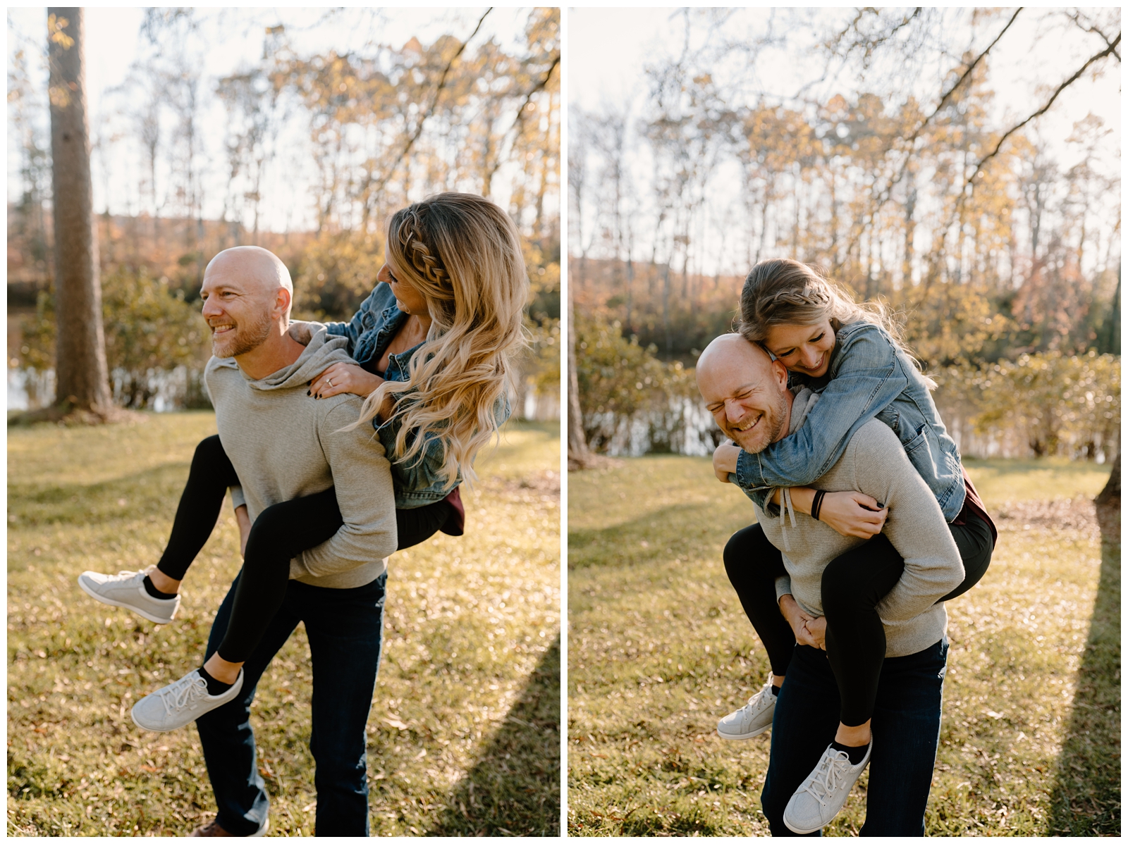 Fun and laid back engagement session in Greensboro, NC by North Carolina photographer