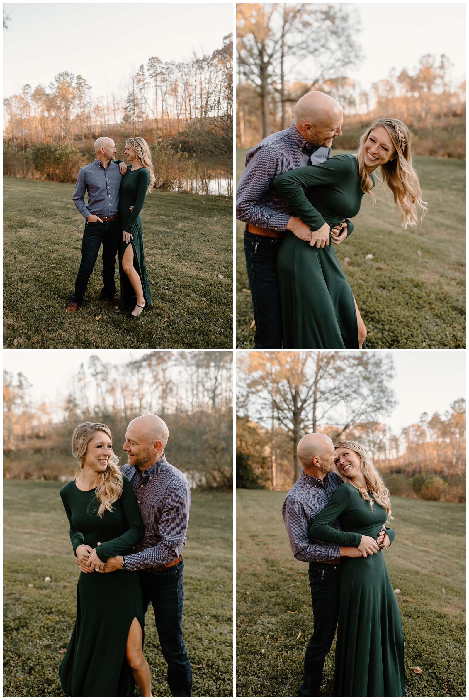 Fun engagement session in Greensboro by Raleigh NC wedding photographer