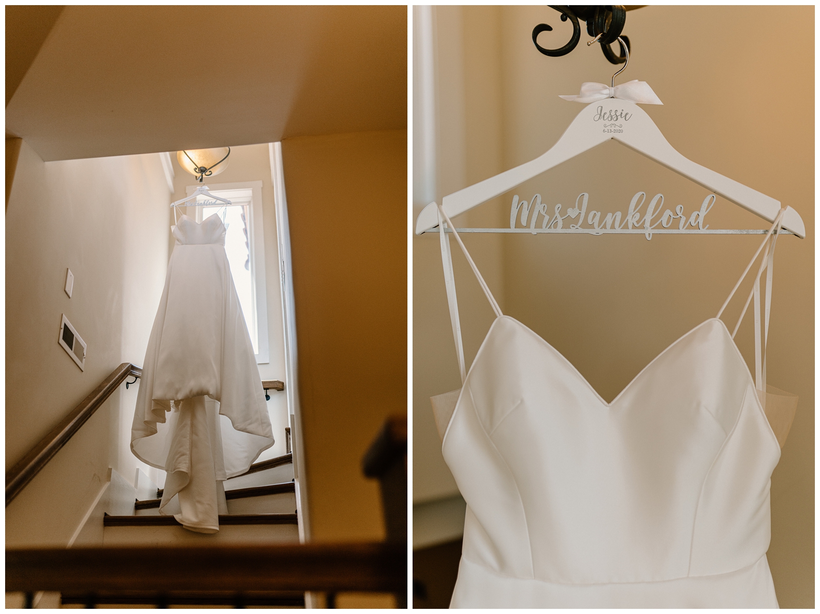 Bride's gorgeous modern dress for her southern lakeside wedding at Bella Collina - by North Carolina photographer