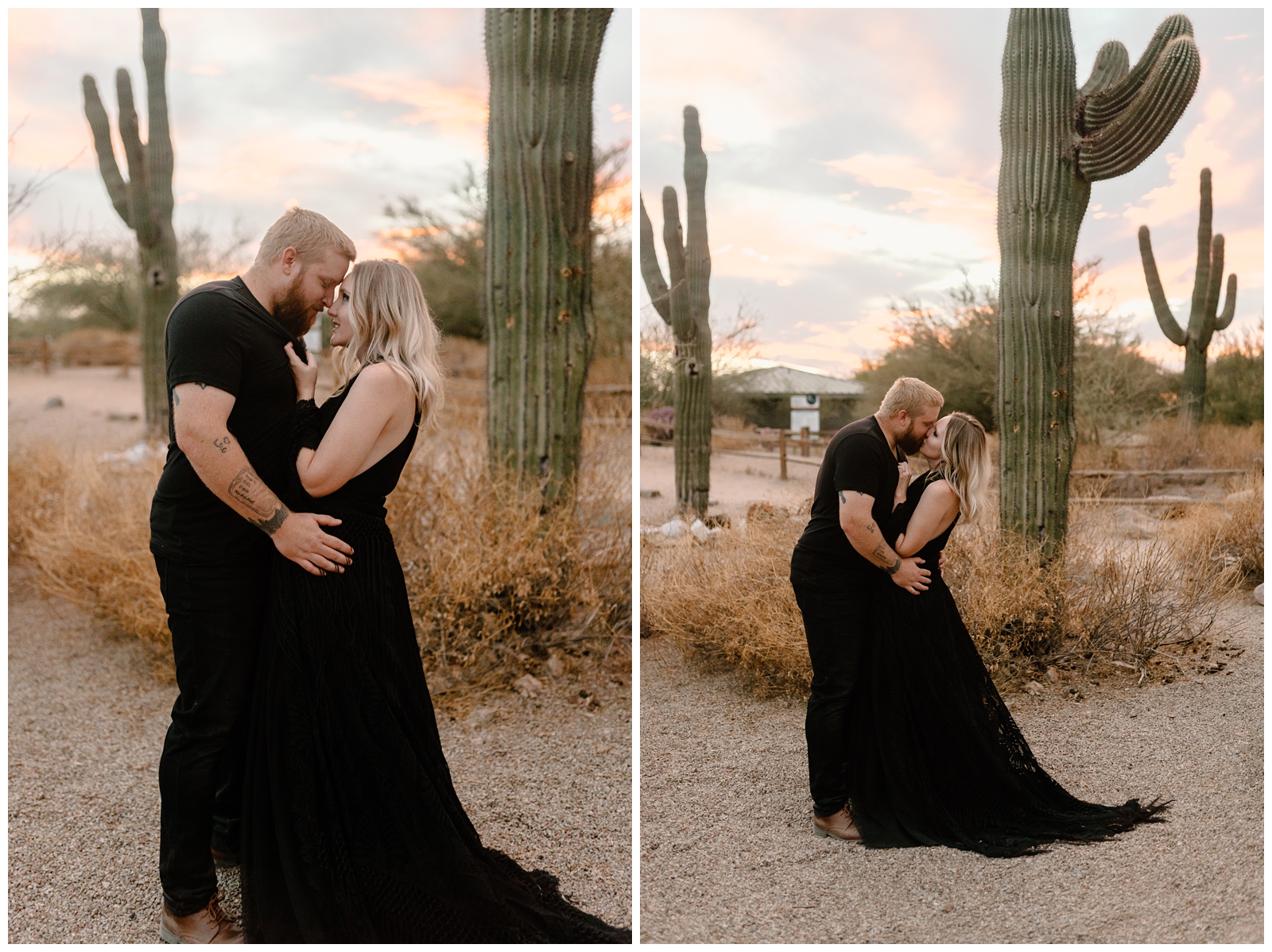 Romantic newlywed portraits on Halloween by Phoenix photographer