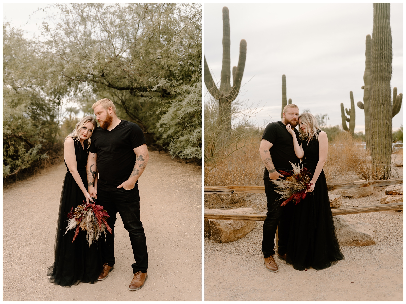 Desert elopement on Halloween by Phoenix, AZ photographer