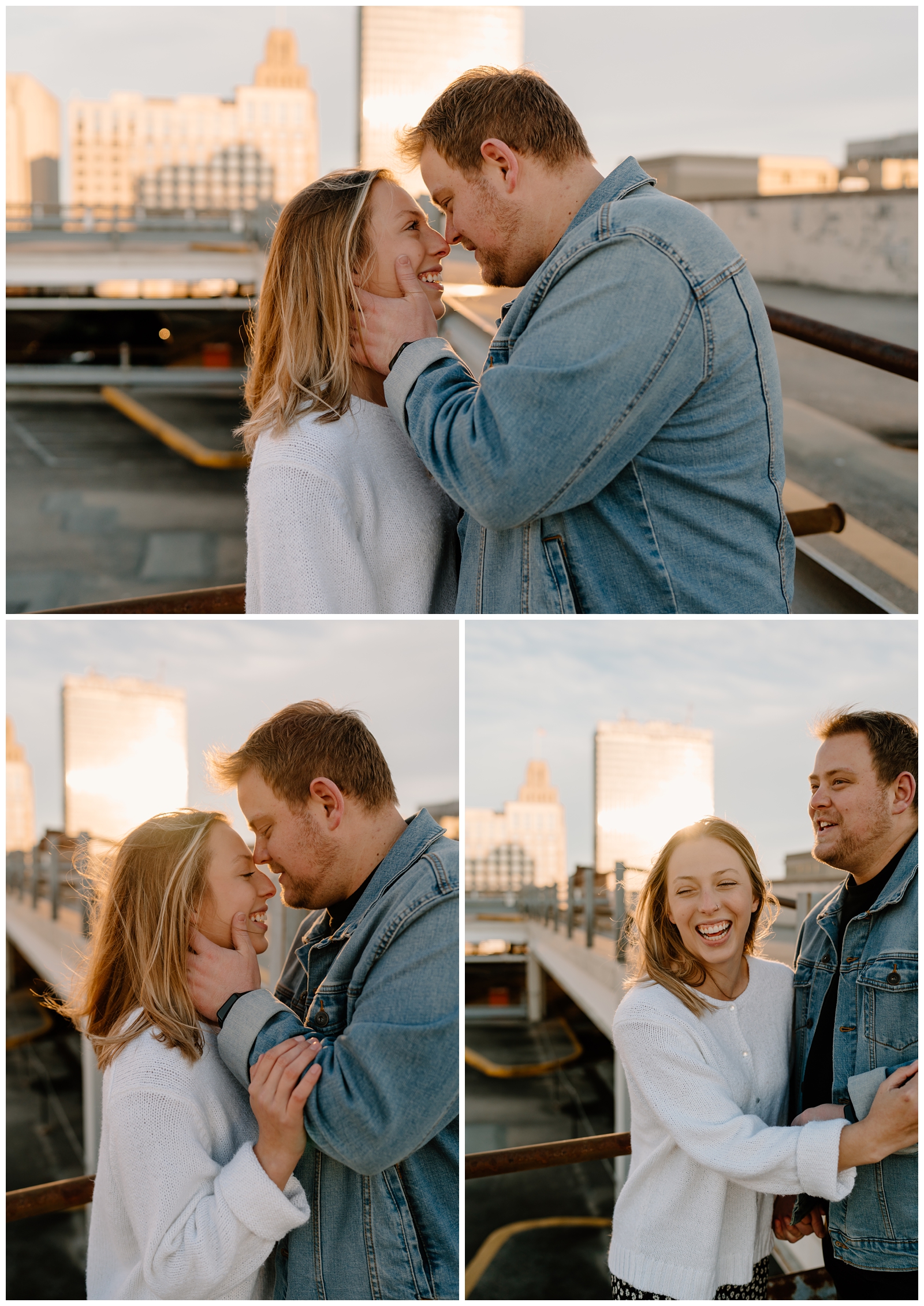 Cute and romantic engagement photos in Winston-Salem by NC elopement photographer