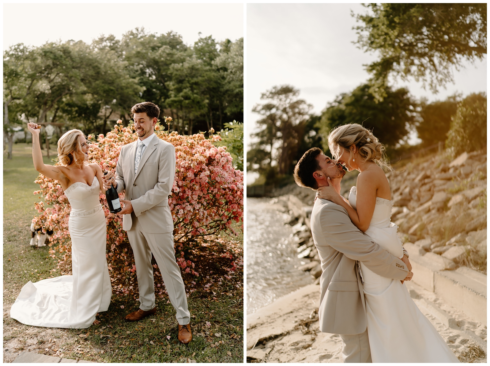 Outer Banks Elopement newlywed portraits at the Westside Inn, by NC wedding photographer