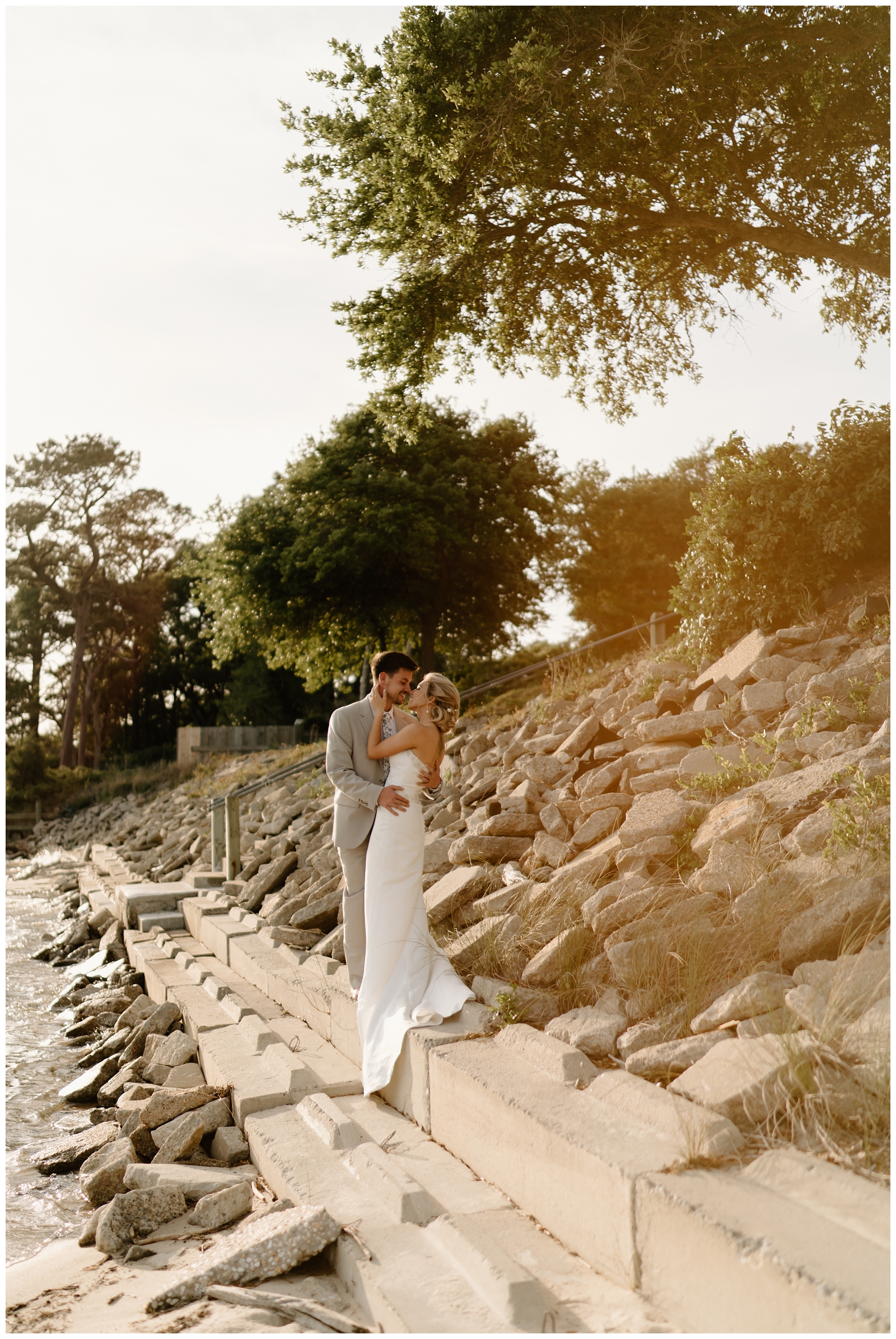 Stunning beach wedding portraits in the Outer Banks, NC elopement photographer