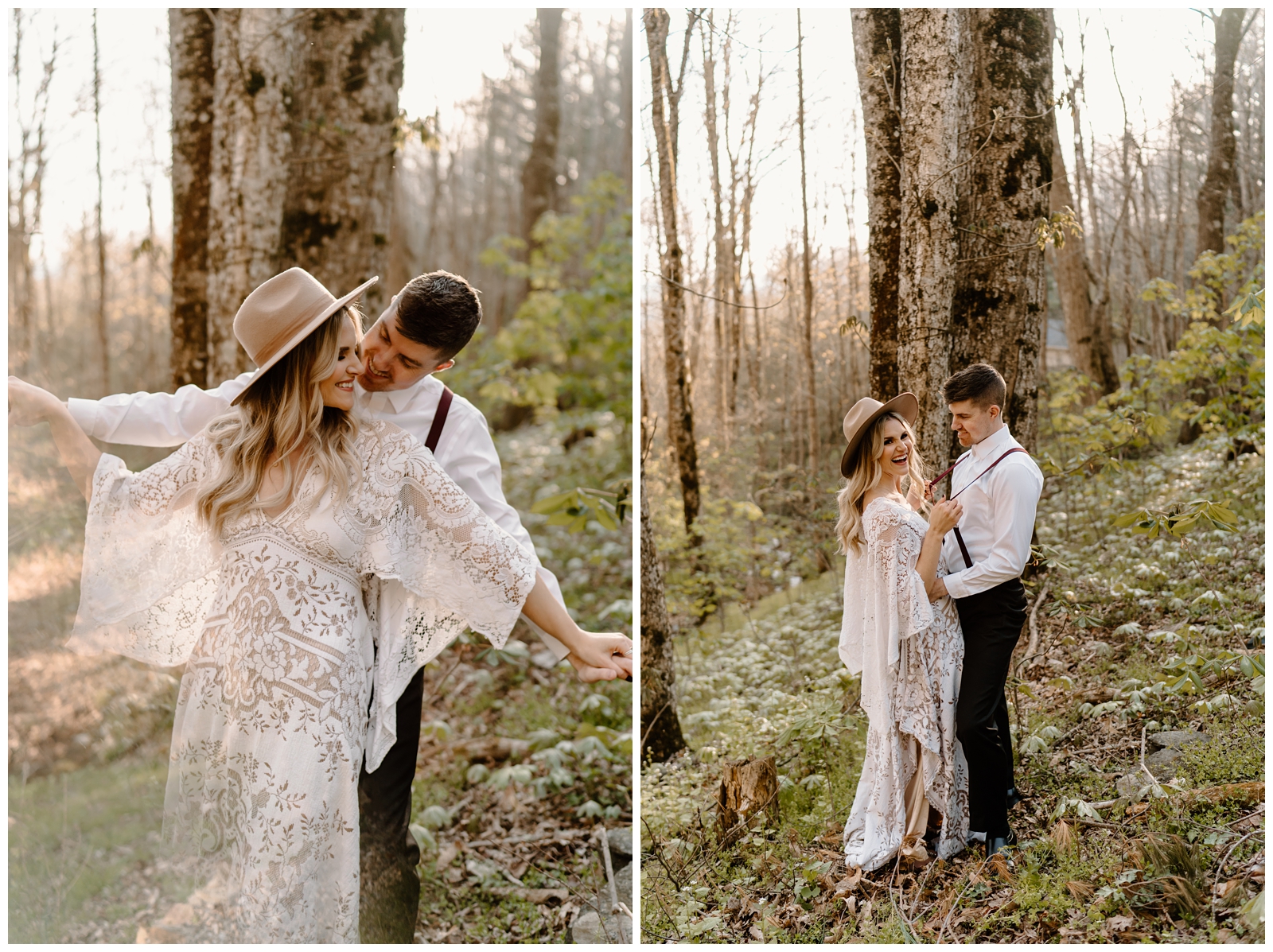 Imagine an intimate and boho elopement in Boone, North Carolina