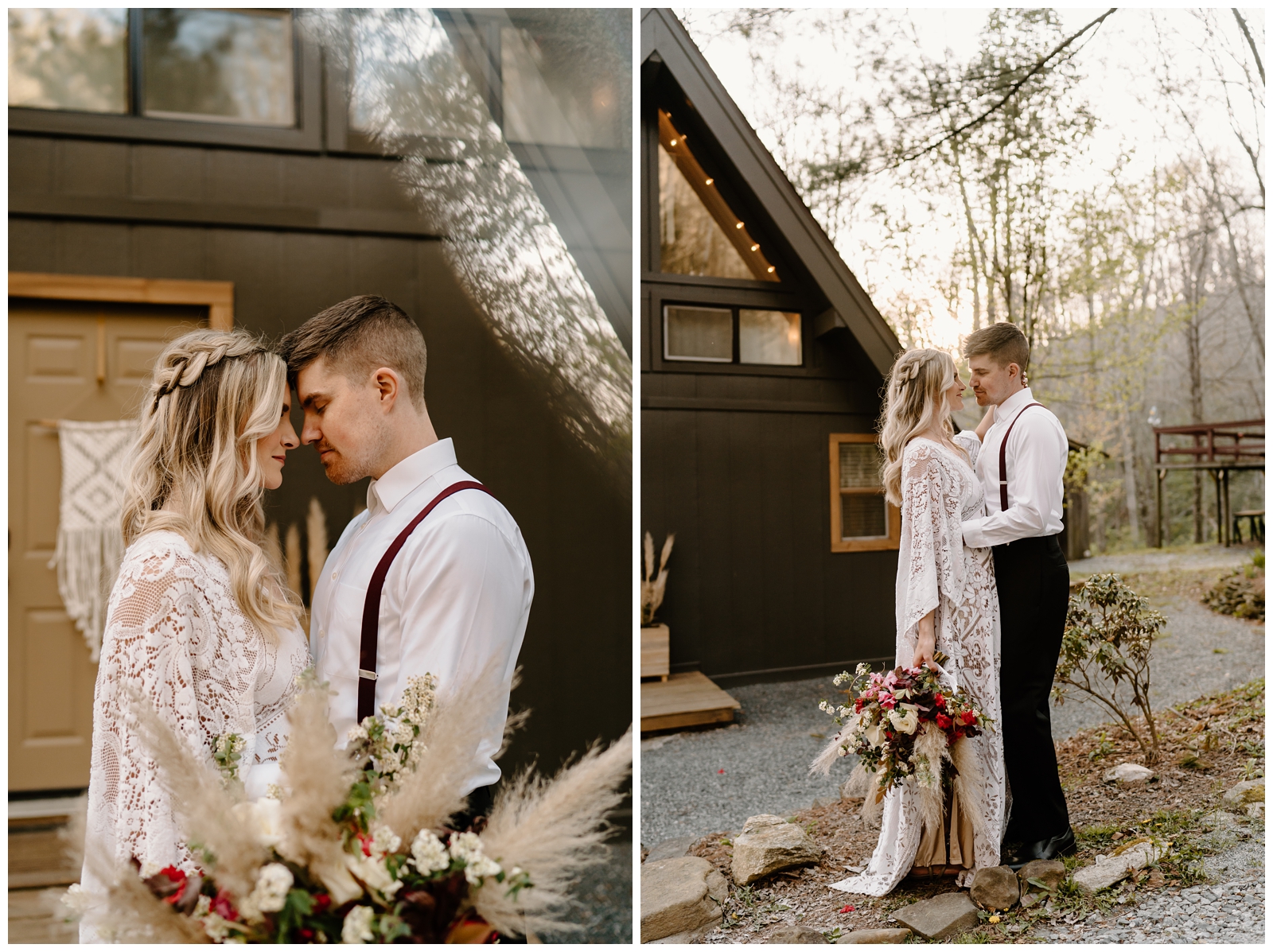 Eloping in the North Carolina mountains of Boone with intimate boho vibes