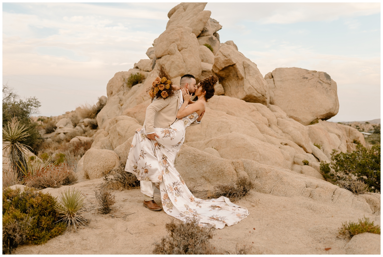 A beautiful and chic Joshua Tree Elopement by destination wedding photographer Kayli LaFon Photography