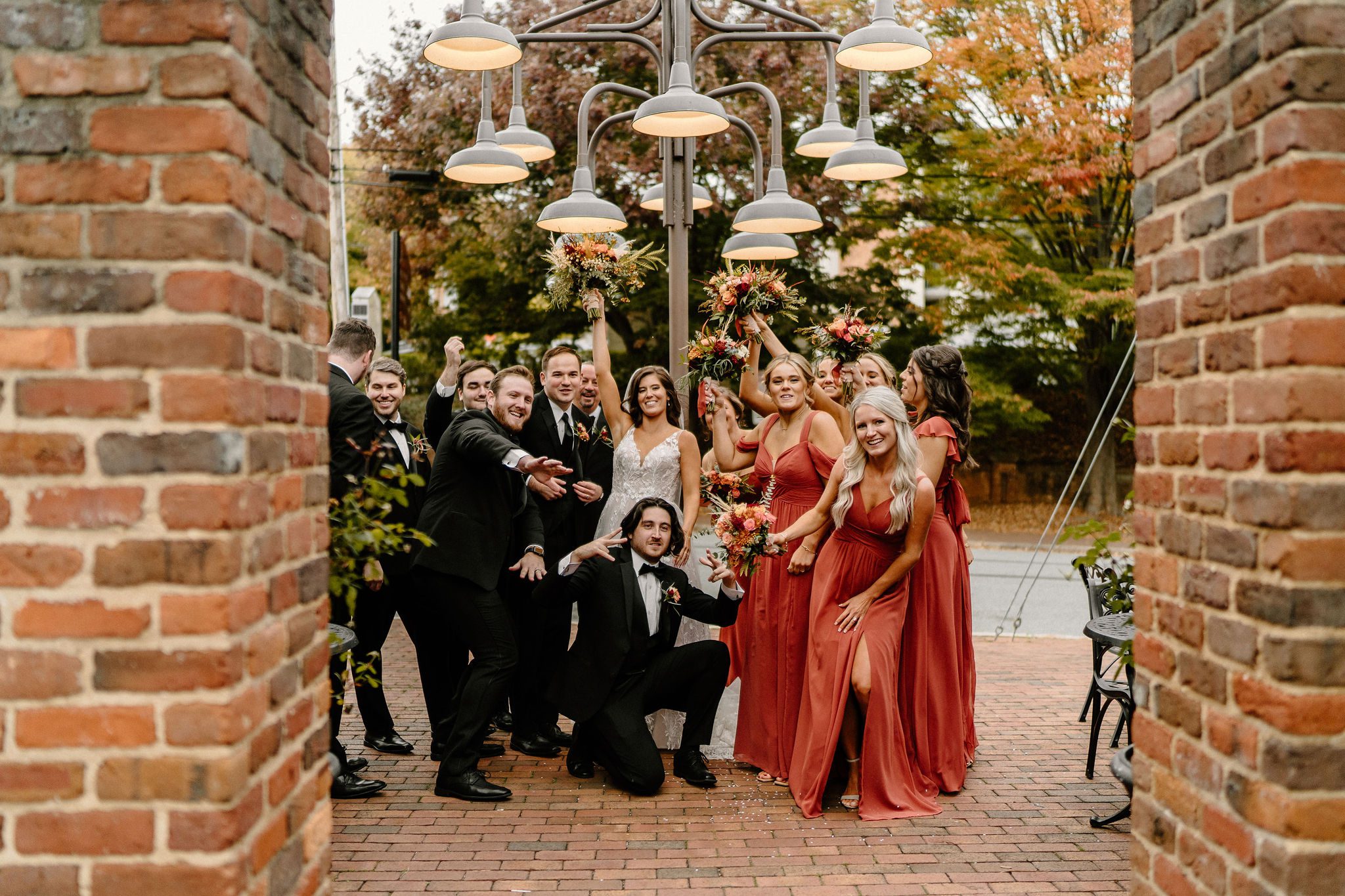 Wedding in North Carolina with bohemian colors and florals