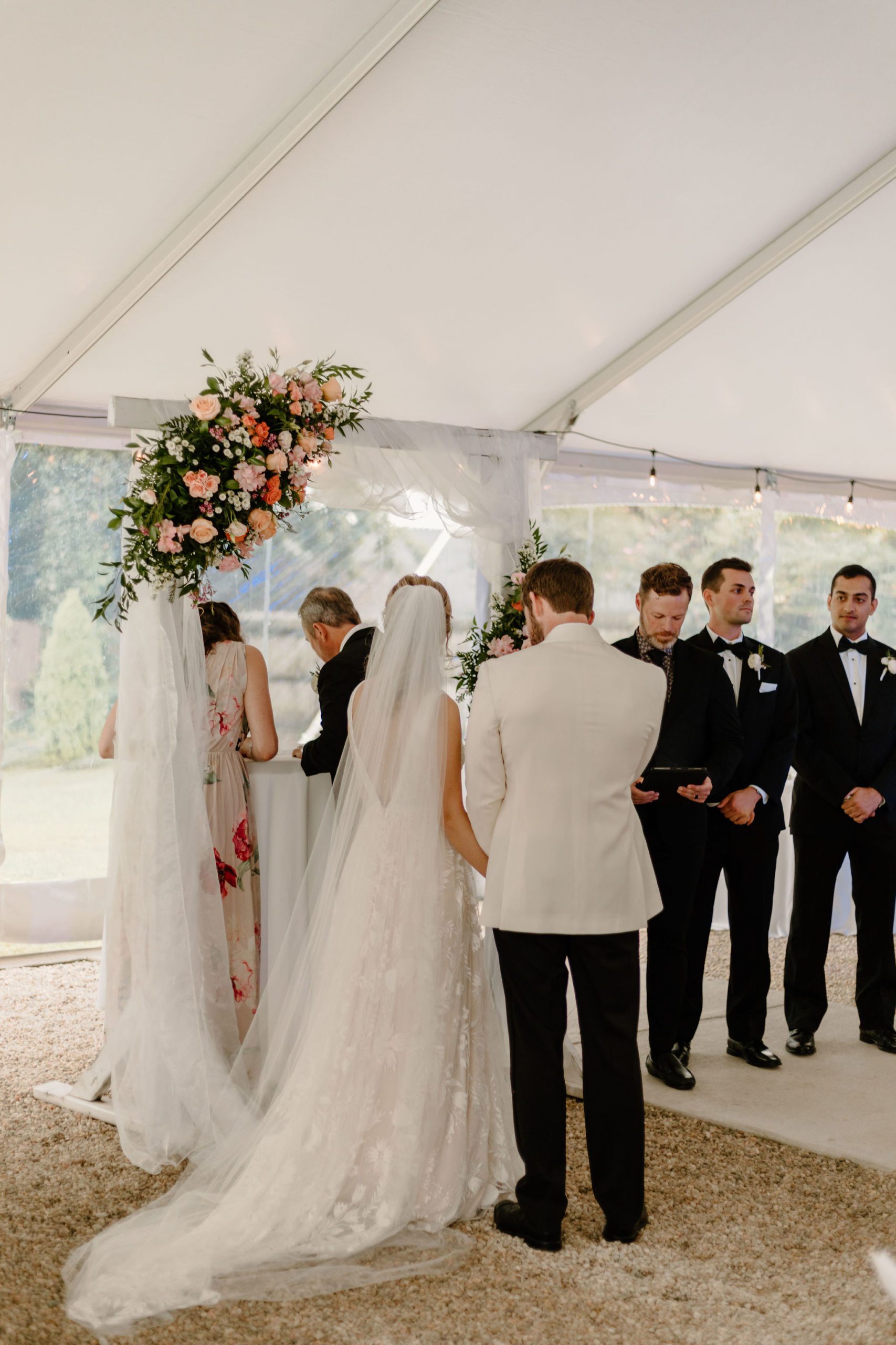 Beautiful Bride and Groom Getting Married At T. Austin Finch House In Thomasville, North Carolina