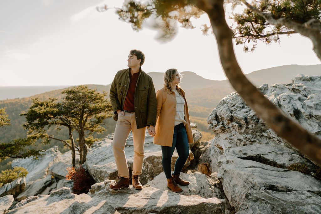 Adventure Engagement Photos At Hanging Rock In NC