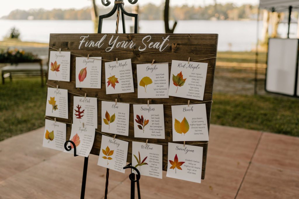 Find your seat wedding sign
