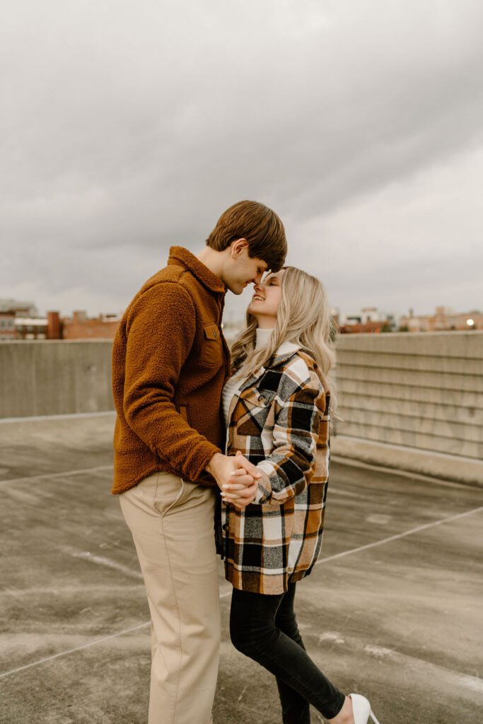 Couples rooftop photoshoot in NC