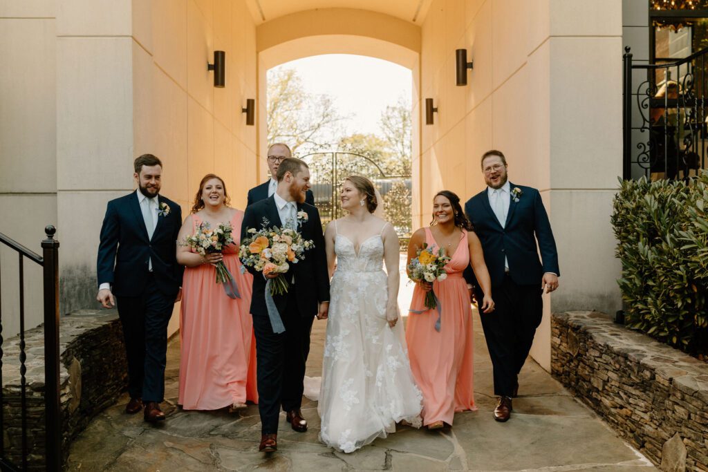 Wedding party portraits from spring wedding at Revolution Mills captured by Kayli Lafon - North Carolina wedding photographer