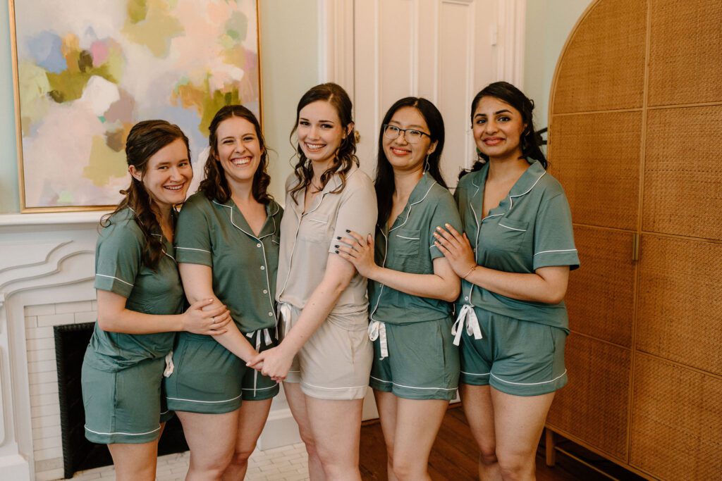 Bride and bridesmaids photos from Luxury Wedding at The Merrimon-Wynne House Raleigh Wedding Venue