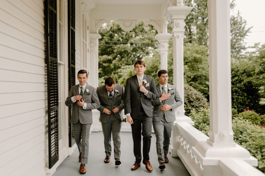 Groom and groomsmen photos from Luxury Wedding at The Merrimon-Wynne House Raleigh Wedding Venue