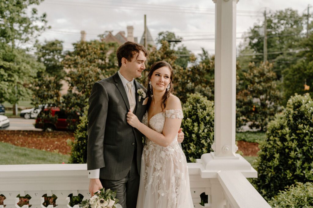 Bride and groom portraits from Luxury Wedding at The Merrimon-Wynne House Raleigh Wedding Venue