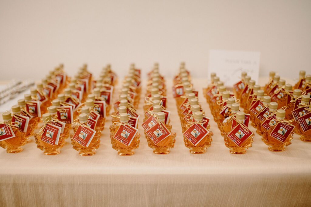 Maple Syrup wedding favors