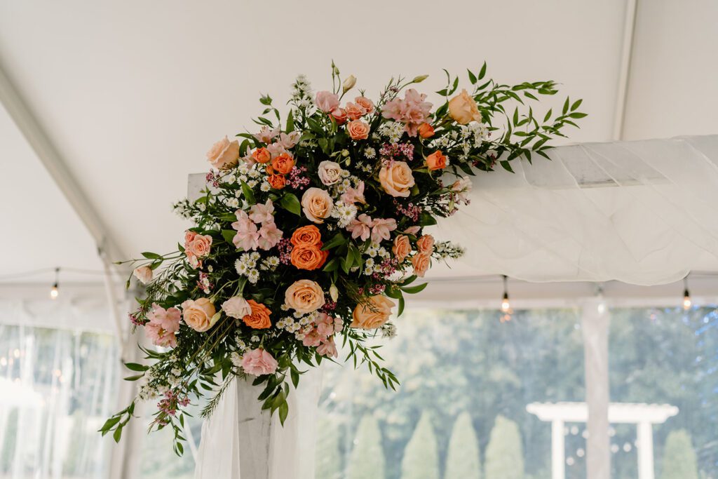 Wedding arch florals