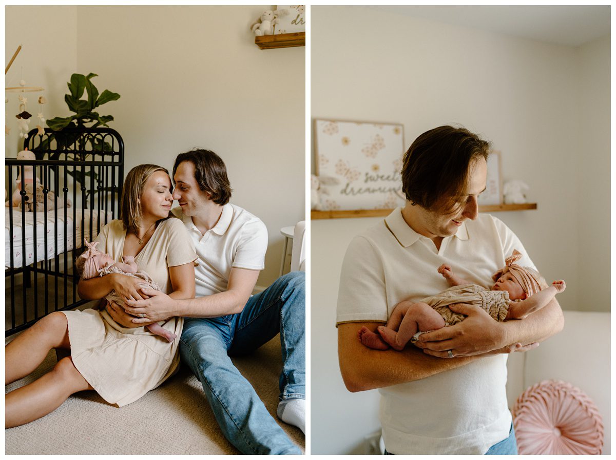 Summer in home lifestyle newborn portraits by Winston-Salem, NC photographer