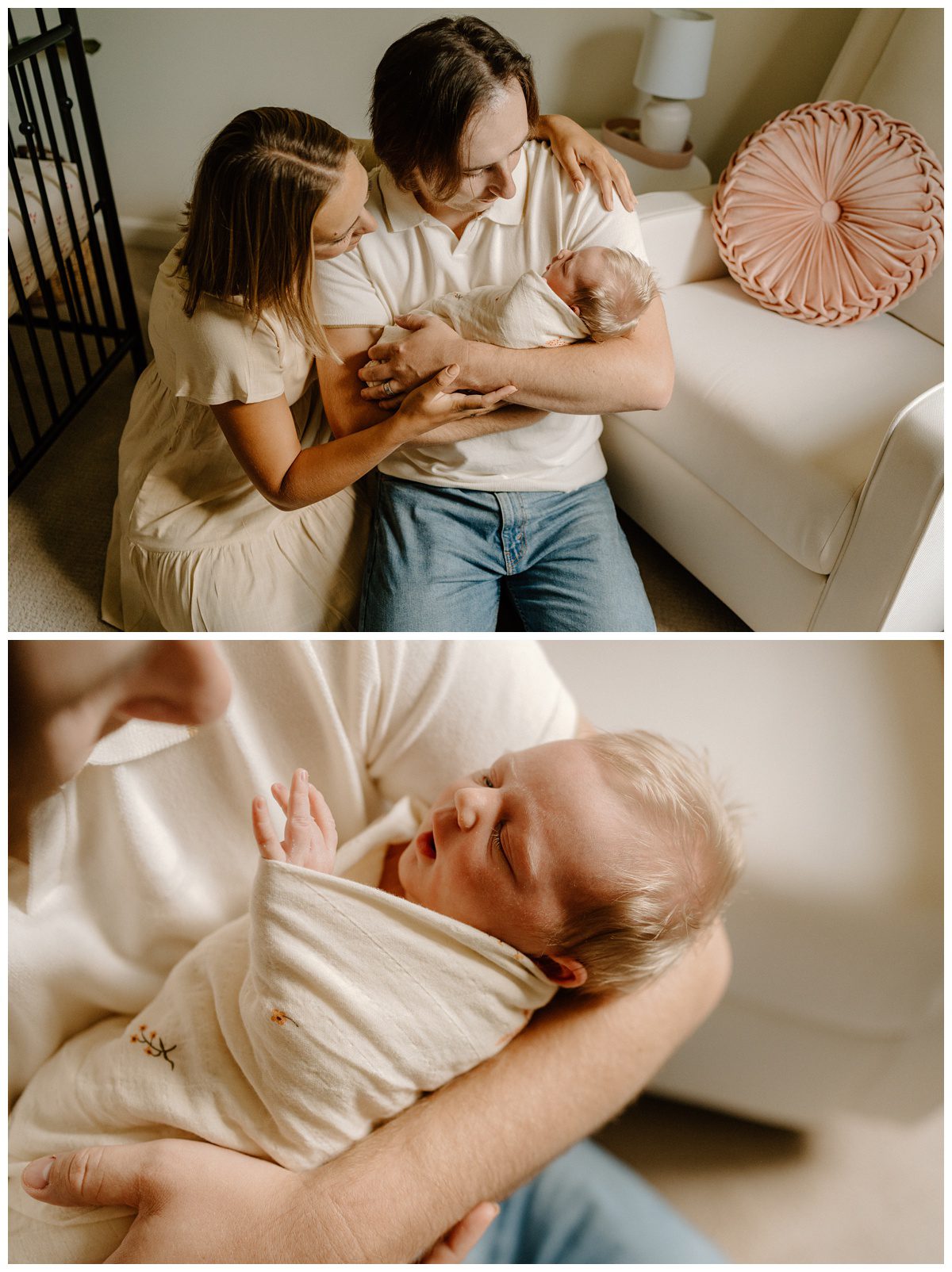 Lifestyle Winston-Salem Summer Newborn Portraits by NC family photographer