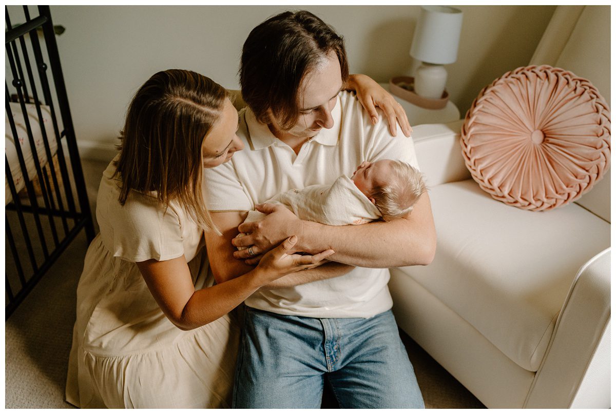 In Home Winston-Salem Summer newborn session by North Carolina photographer